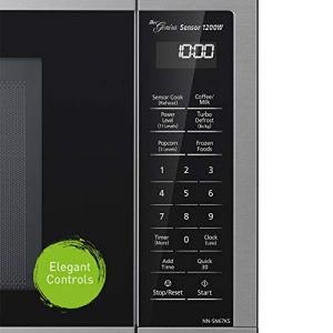 Panasonic Compact Microwave Oven with 1200 Watts of Cooking Power, Sensor Cooking, Popcorn Button, Quick 30sec and Turbo Defrost - NN-SN67KS - 1.2 Cubic Foot (Stainless Steel / Silver)