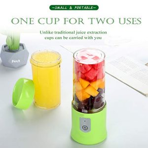 Toycol Portable Blender Personal Size Blender Bottles for Shakes and Smoothies with 2*320ml Bottles USB Rechargeable Mini Fruits Juicer Cup BPA Free Wireless 6 Blades Strong Power Ice Mixer Gift Package 10.8 OZ (White)