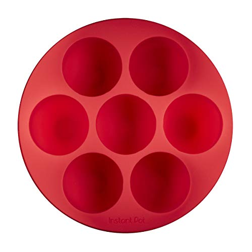 Instant Pot - 5252242 Instant Pot Official Silicone Egg Bites Pan with Lid, Compatible with 6-quart and 8-quart cookers, Red