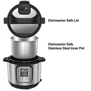 Instant Pot Duo 7-in-1 Electric Pressure Cooker, Slow Cooker, Rice Cooker, Steamer, Sauté, Yogurt Maker, Warmer & Sterilizer, 6 Quart, Stainless Steel/Black