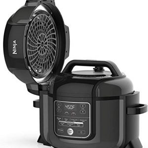 NINJA OP301 Foodi 9-in-1 Pressure, Slow Cooker, Air Fryer and More, with 6.5 Quart Capacity and a High Gloss Finish (Renewed)