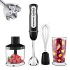 Immersion Hand Blender Max 1000W: Electric 4-in-1 Variable Speed Corded Handheld Stick Blenders with Attachments