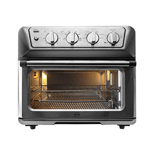 iCucina Toaster Oven Air Fryer Combo, Countertop Oven with 4 Slice Toaster, 7-in-1 Appliance with Stainless Steel Accessories