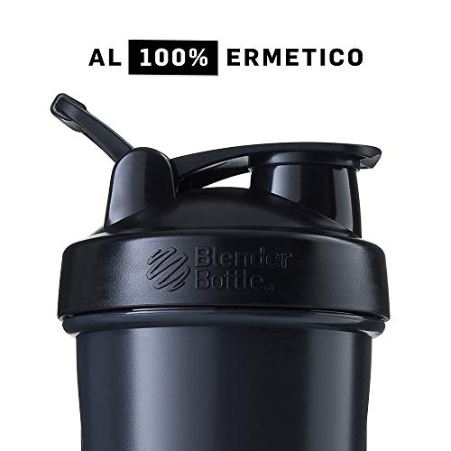 BlenderBottle Classic Loop Top Shaker Bottle, 32-Ounce, Full Color Black
