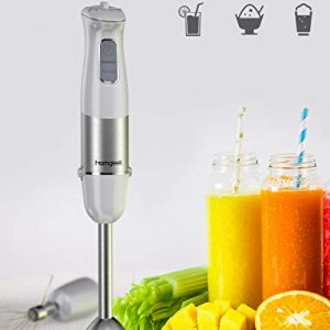Immersion Stick Hand Blender with Stainless Steel Blades, Powerful Electric Ice Crushing 6-Speed Control Handheld Food Mixer, Purees, Smoothies, Shakes, Sauces & Soups