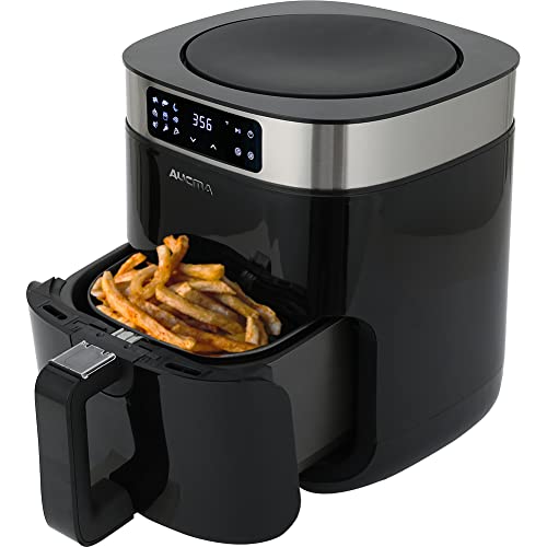 Aucma Air Fryer, 5.8QT Hot Air Fryers Oven, XL Electric Air Fryers Oven Cooker with 9 Cooking Preset, Digital Touch Screen Preheat & Nonstick Basket (Black)
