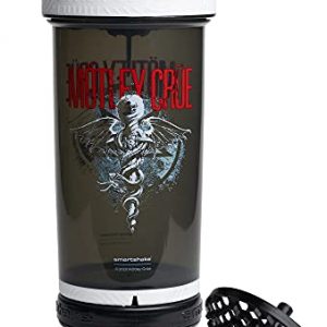 Smartshake Revive Motley Crue Protein Shaker Bottle With Storage 25 Oz – Smart Shaker Cups for Protein Shakes Powder Pre Workout for Protein Mixes, Rock Band Collection