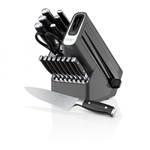 Ninja K32017 Foodi NeverDull 17 Piece Premium Knife System Block Set with Built-in Sharpener, Stainless Steel/Black