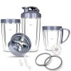 Deluxe Upgrade Parts kit Cups & Blade &Top Gear & Gaskets & Shock Pad 13-Piece Replacement Set Compatible with NutriBullet High-Speed Blender/Mixer System 600W-900W Series