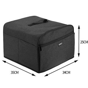 LEFOR·Z Dust Cover Compatible with Ninja Foodi Grill (AG301, AG302, AG400) and Accessories,Water Resistant Air Fryer Cover with 6 Storage Pockets,Black