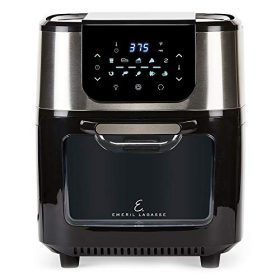 Emeril Everyday Emeril Lagasse AirFryer Pro with Rotisserie and Dehydrate, 6 Quart, Black and Stainless Finish