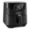 Air Fryer XL, 5.8 QT Airfryer Oven Large Family Size Airfryer, 8 IN 1 Digital Touch Screen Electric Hot Oven Oilless Cooker with Cookbook, DetachaSble Non-Stick Basket, Black ETL/UL Cert | Stainless Steel