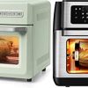 CROWNFUL 19 Quart/18L Air Fryer Toaster Oven(Green) & Smart Air Fryer Toaster Oven Combo, 10.6 Quart WiFi Convection Roaster