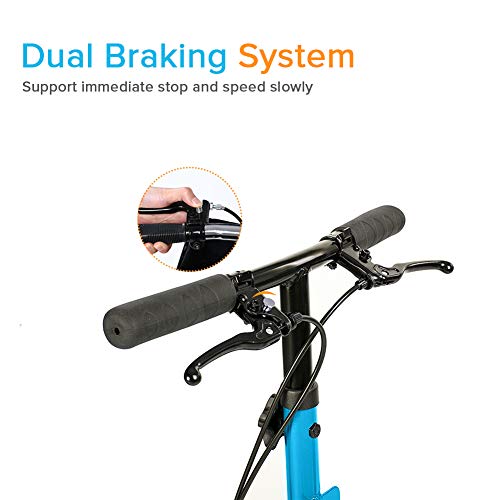 ELENKER Best Value Knee Walker Steerable Medical Scooter Crutch Alternative with Dual Braking System Sky Blue