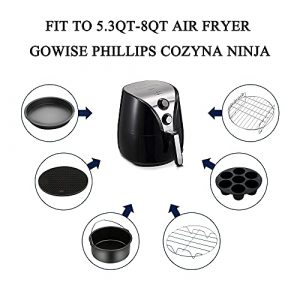 Air Fryer Accessories 12PCS for Gowise Gourmia Ultrean Ninja COSORI Power XL Air Fryer Fit all 5.3QT - 8QT Power Deep Hot Air Fryer