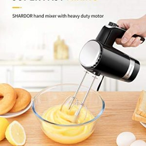 SHARDOR Hand Mixer Powerful 300W Ultra Power Electric Hand Mixer with Turbo for Whipping Mixing Cookies, Brownies, Cakes, Dough Batters