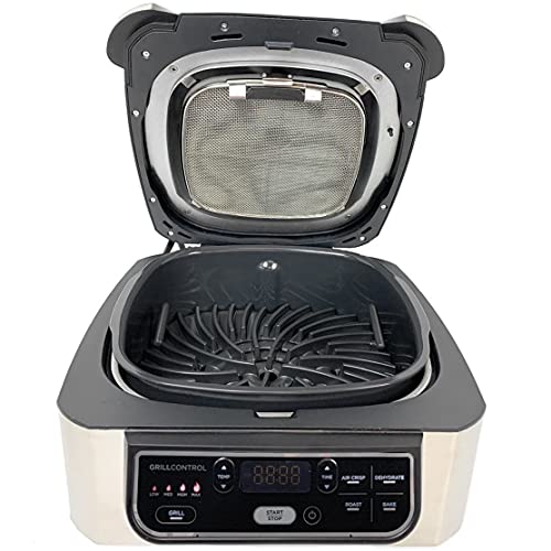 Ninja Foodi 5-in-1 Indoor Grill with 4-Quart Air Fryer with Roast, Bake, Dehydrate, and Cyclonic Grilling Technology, IG301A