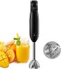 ke- Hand Blender Electric, Immersion Stick Blender, Stainless Steel Immersion Mixer, Smart Pressure Speed Control Handheld Food Mixer for Smoothies Puree Baby Food, Sauce and Soup, 400W, black