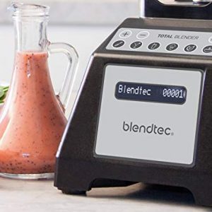 Blendtec Total Classic Original Blender with FourSide Jar (75oz volume/32 oz Wet/Dry Fillable), Professional-Grade Power, 6 Pre-programmed Cycles, 10-speeds, Black (Renewed)