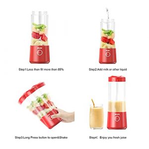 Mulli Portable Blender,USB Rechargeable Personal Mixer for Smoothie and Shakes, Mini Blender with Six Blades for Baby Food,Travel,Gym and More