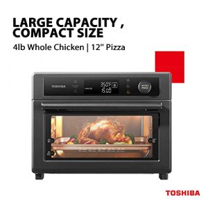 Toshiba Air Fryer Toaster Oven Combo, 13-in-1 Countertop Convection Oven, 26.4QT Large Capacity, Air Fryer, Flavor Roast, Charcoal Grey (TL2-AC25GZA(GR))