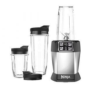 Ninja BN401 Nutri Pro Compact Personal Blender, Auto-iQ Technology,  1100-Peak-Watts, for Frozen Drinks, Smoothies, Sauces & More, with (2)  24-oz. To-Go Cups & S… in 2023