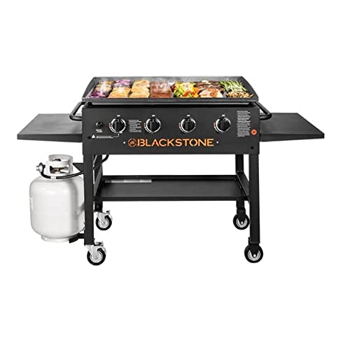 Blackstone 4-Burner 36" Griddle Cooking Station with Side Shelves,Flat Top Grills & Outdoor Griddles