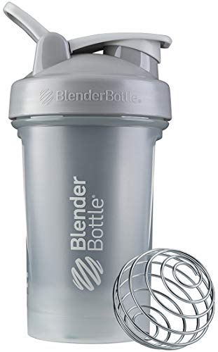 BlenderBottle Classic V2 Shaker Bottle Perfect for Protein Shakes and Pre Workout, 20-Ounce, Pebble Grey