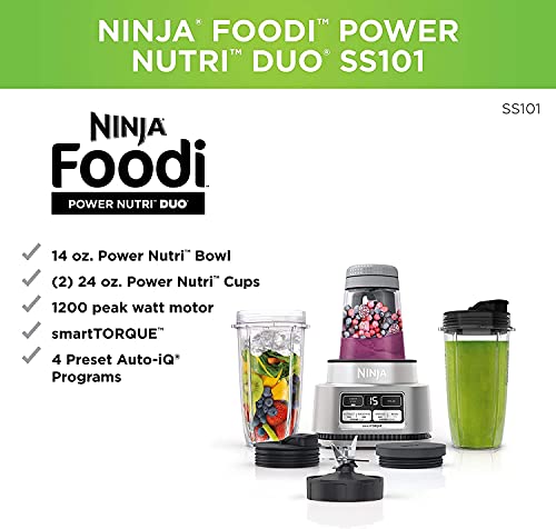 Ninja Foodi SS100 Smoothie Bowl Maker & Nutrient Extractor 1100W (Renewed)