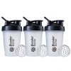 Blender Bottle BlenderBottle Classic Shaker Bottle Perfect for Protein Shakes and Pre Workout, 20-Ounce (3 Pack), Clear/Black