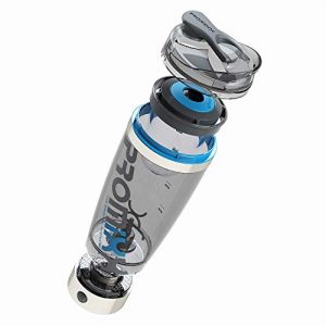 PROMiXX Pro Shaker Bottle (iX-R Edition) | Rechargeable, Powerful for Smooth Protein Shakes | includes Supplement Storage - BPA Free | 20oz Cup (Silver Blue/Gray)