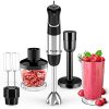 FIMEI Hand Blender, Electric Hand Mixer [360-degree Installation], 5-in-1 Immersion Blender with Whisk, 500ml Food Chopper, 700ml Beaker, Masher, Stepless Speed and Turbo Setting