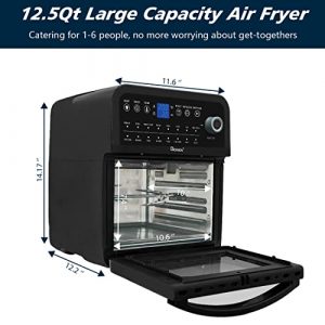 Air Fryer XL 12.5 Quart GIONIEN Large Air Fryer Oven with 16 Preset Function Instant Pot Air Fryer,Knob & Touch Control,12.5 QT,1800W