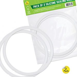 Pack of 2 Silicone Sealing Rings Compatible With Instant Pot 5 & 6 Quart - Fits IP-DUO60, IP-LUX60, IP-DUO50, IP-LUX50, Smart-60, IP-CSG60 and IP-CSG50