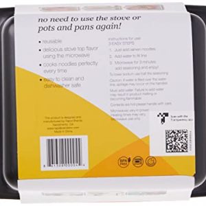 Rapid Ramen Cooker - Microwave Ramen in 3 Minutes - BPA Free and Dishwasher Safe - Black