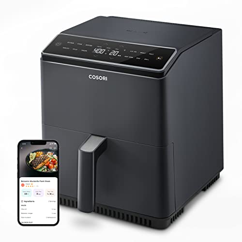 COSORI Air Fryer 6.8Qt, Dual Blaze with 360 ThermoIQ Tech - Upper and Lower Heating Elements for Precise Temperature Control and Even Cooking Results, No More Shaking & Preheating, Time-Saving, 1750W