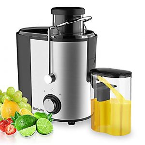 Juicer Machines Bagotte Fruit and Vegetable Juicer Compact Juicer Extractor Wide Mouth Centrifugal Juicer, Easy Clean Juicer, Stainless Steel, Dual-Speed, BPA-Free