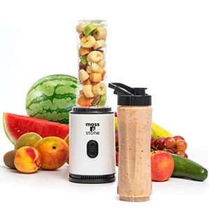 Moss & Stone Personal Blender Single Serve Shake & Smoothies Maker with Portable Travel Sport Bottle - Mini Juicer, Single Serve Blender for Smoothies and Shakes - Bottle 20 oz