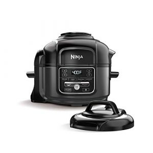 Ninja Foodi 7-in-1 Programmable Pressure Fryer, Slow Multi Cooker with TenderCrisp Technology, 5 Pot, 3-qt. Air Fry Basket (OP101), 5-Quart, Black/Gray (Renewed)