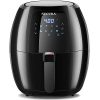 Secura Max 6.3Qt Air Fryer, 1700W Digital Hot Air Fryer | 10-in-1 Oven Oilless Electric Cooker w/Preheat & Shake Remind, 8 Cooking Presets, Nonstick Basket, ETL Listed