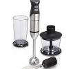 Hamilton Beach 7 Piece Wand, 4-in-1 Immersion Hand Blender with Handheld Blending Stick, Whisk, Mixing Cup, & Food Chopper with Variable Speed, Stainless Steel