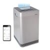 NUWAVE OxyPure Smart Air Purifier for Home, Extra Large Room up to 1,200 Sq. Ft., Captures 100% of Particle Pollutants as Small as 0.09 Microns, Purifies the Air of Viruses, Bacteria, Mold, VOCs, Pet Dander, Allergens, Asthma Triggers, Eliminates Ozone in the Home to Less than 1 ppb, Auto Function Monitors Air Quality & Adjusts 6 Fan Speeds for Optimal Purification, Includes Washable Stainless-Steel Pre-Filter and Bio-Guard Filter, Ozone Emission Removal Filter, 4 HEPA & Carbon Combo Filters