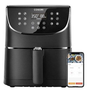 COSORI Smart WiFi Air Fryer 5.8QT(100 Recipes), 1700-Watt Programmable Base for Air Frying & Air Fryer Replacement Basket 5.8QT For COSORI Black CP158-AF, CS158 & CO158 Air Fryers