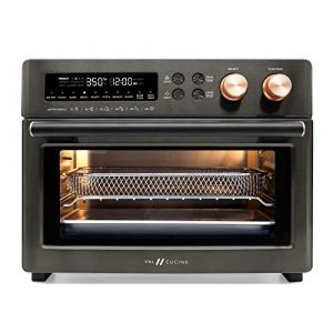 VAL CUCINE 26.3 QT/25 L Extra-Large Smart Air Fryer Toaster Oven, 10-in-1 Convection Countertop Oven Combination, Black Matte Stainless Steel