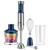 REDMOND 5-in-1 Immersion Hand Blender Multifunctional, 12 Speed Stainless Steel Immersion Stick Blender with Milk Frother, 500ml Chopper, Egg Whisk, 600ml Container, BPA-Free, Blue, HB005