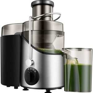 Juicer Machines Easy to Clean, 3 Speed Juice Extractor, with 3'' Wide Mouth, for Fruits and Vegs, with Non-Slip Feet, BPA-Free