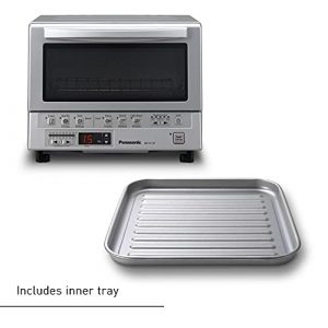 Panasonic Toaster Oven FlashXpress with Double Infrared Heating and Removable 9-Inch Inner Baking Tray, 12 x 13 x 10.25, Silver