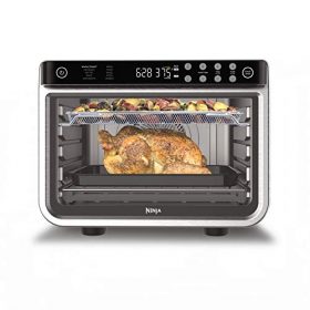 NINJA DT201 Foodi 10-in-1 XL Pro Air Fry Digital Countertop Convection Toaster Oven with Dehydrate and Reheat, 1800 Watts, Stainless Steel Finish (Renewed)