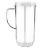 QT Tall 22oz Replacement Part Cup Mug with handle compatible with 250w Magic Bullet On-The-Go Mug