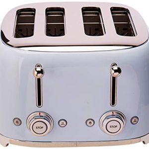 Smeg 50s Retro Line Pastel Blue 4x4 Slot Toaster